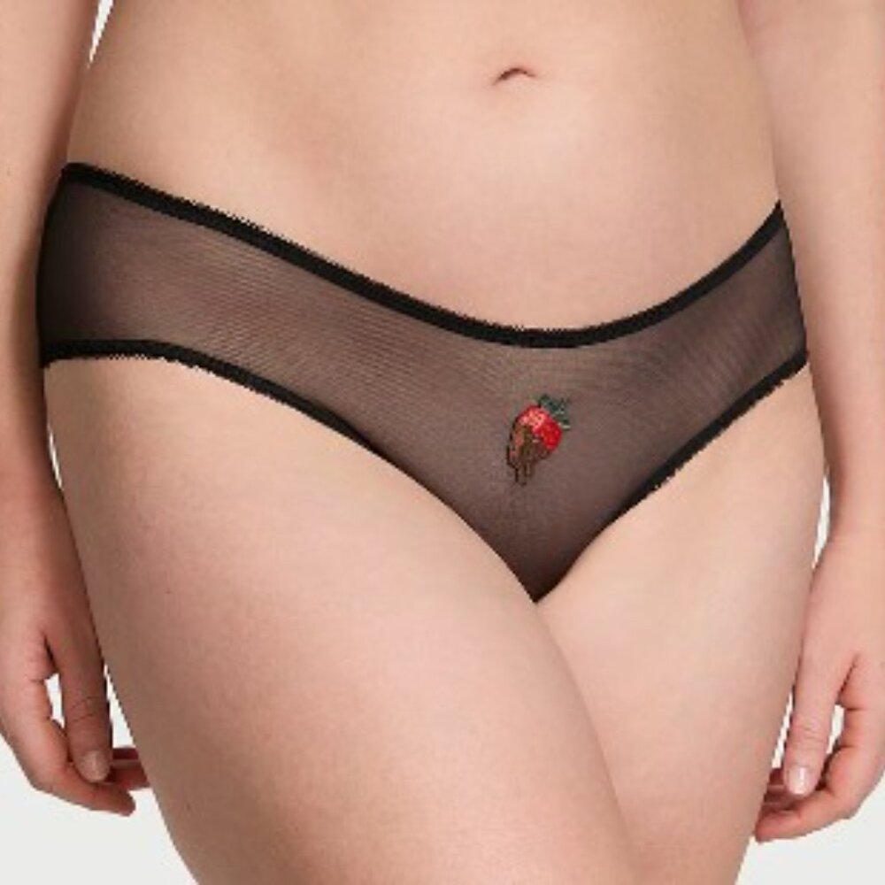 NWT Victoria's Secret Panty Crotchless Mesh Cheeky Size XXL